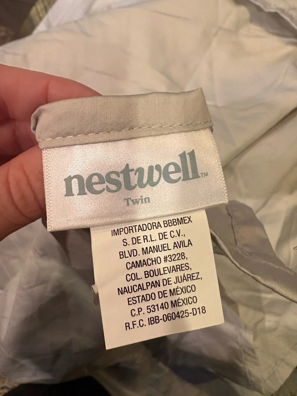 Nestwell Silky & Smooth 100% Pima Cotton Sateen Silver Twin Sheet Set
